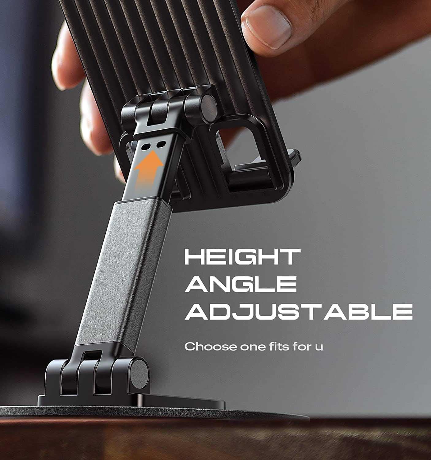 Adjustable Mobile Phone Stand | 360° Rotation with Foldable Design for All Smartphones