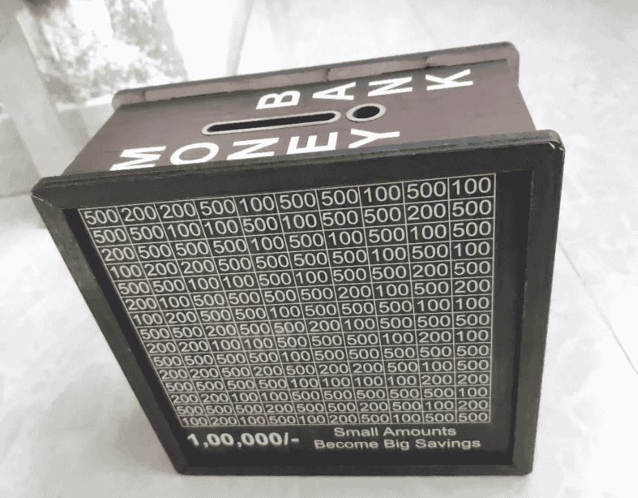 Savings Challenge Piggy Bank | Budget Tracker Coin & Cash Box