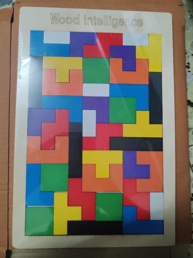 Wooden Brain Development Puzzle | Colorful Tetris Toy for Kids